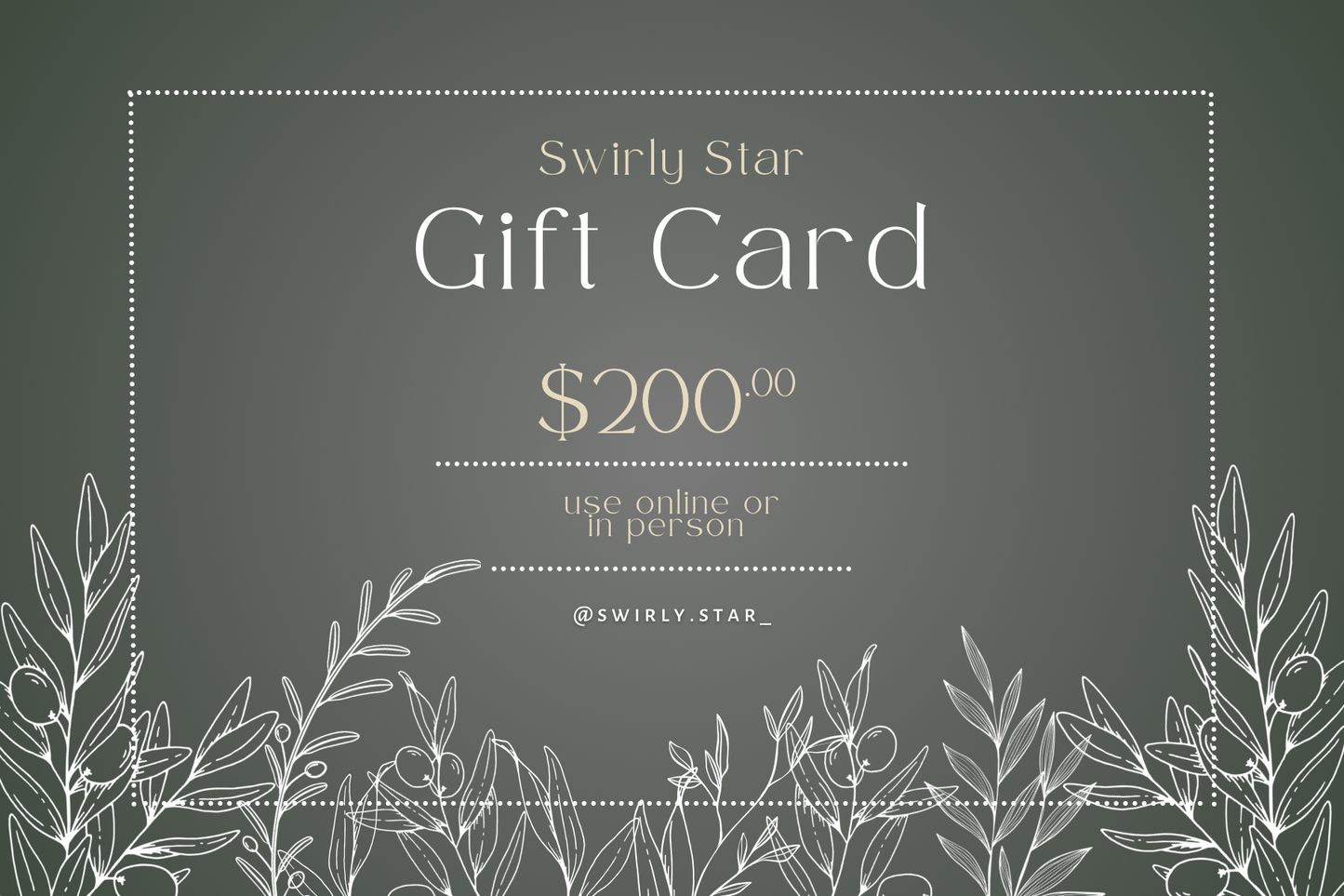 Swirly Star Giftcard