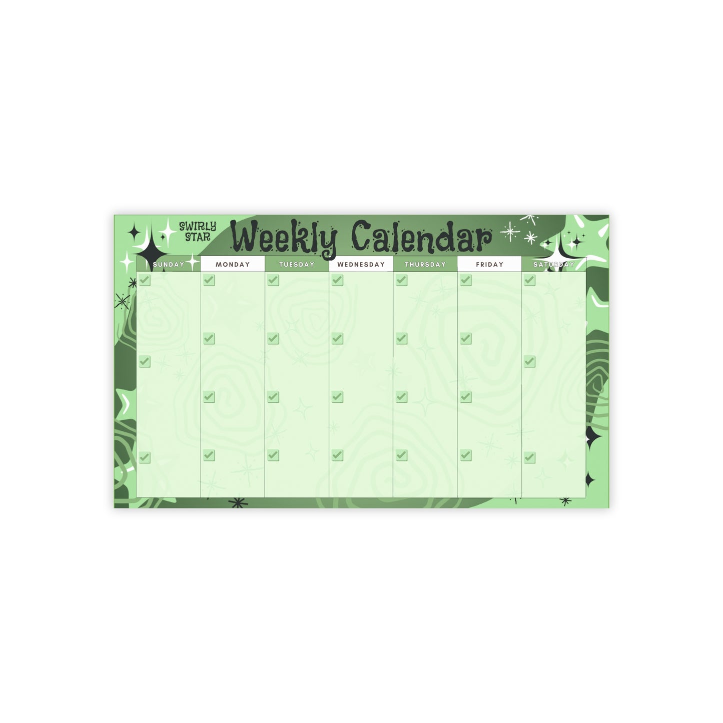 Swirly Star Weekly Schedule Post-it® Pad