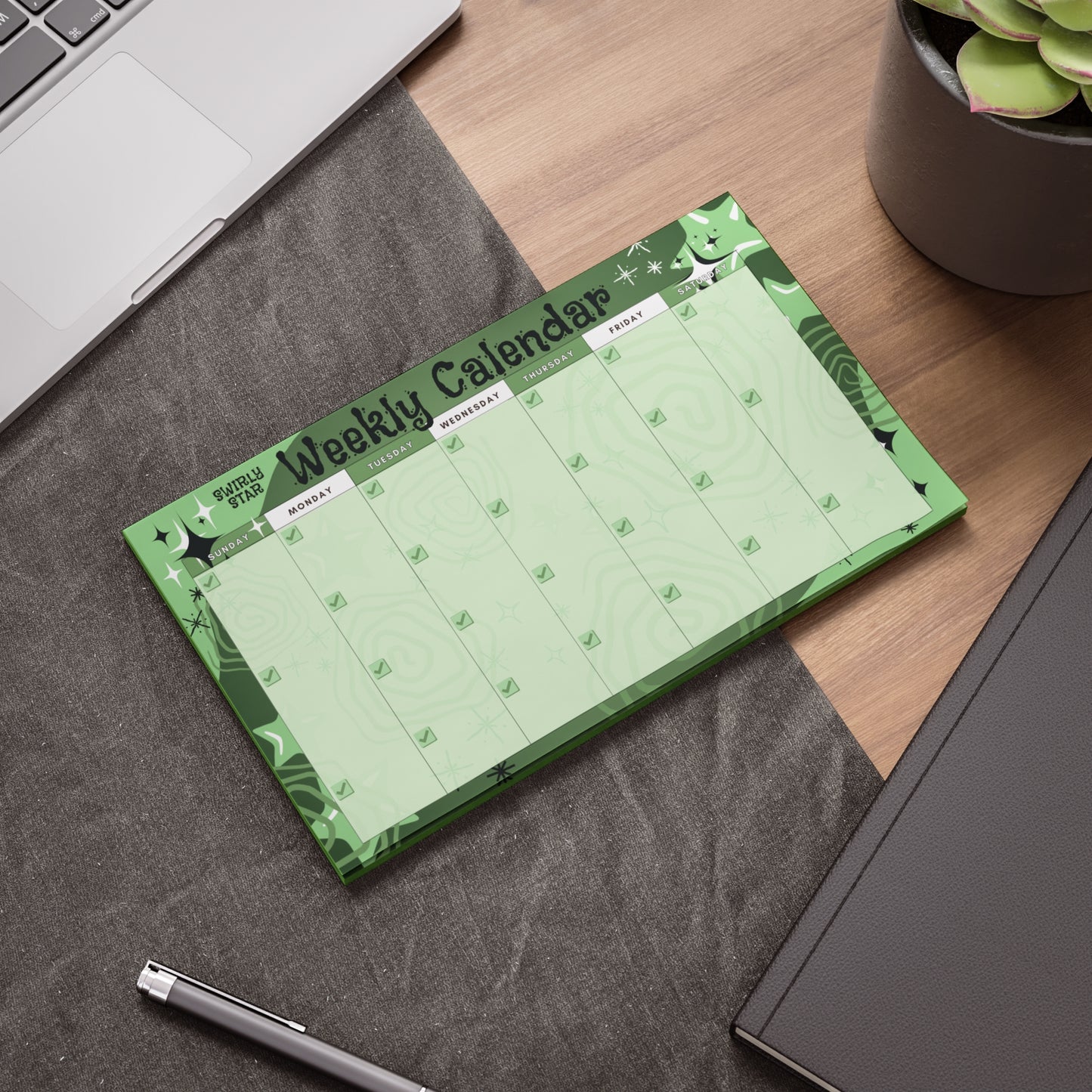 Swirly Star Weekly Schedule Post-it® Pad