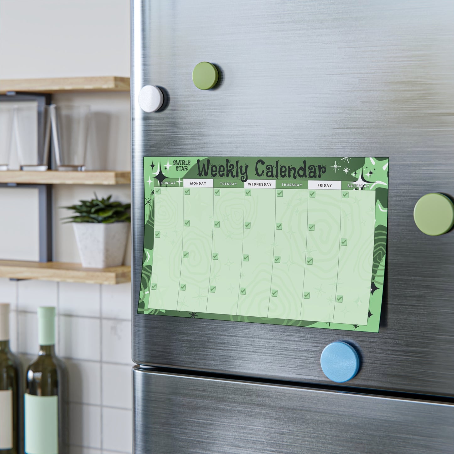 Swirly Star Weekly Schedule Post-it® Pad